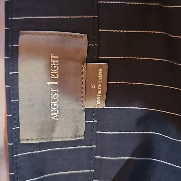 AUGUST 1 EIGHT Women Pin Stripe pattern Circle Asymmetrical cut Size S - Picture 15 of 16